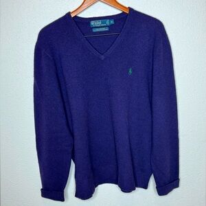 Ralph Lauren Men's Lambs Wool V-Neck Sweater